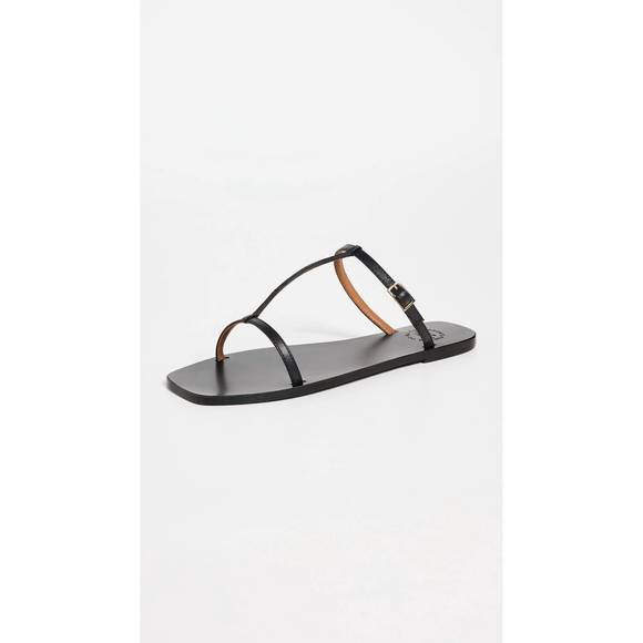NEW ATP ATELIER women's gualdo flat sandals in black